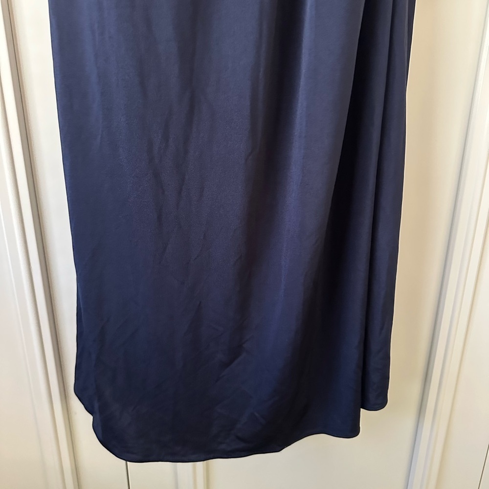 Adrianna Papell Boutique Navy One-Shoulder Formal Gown, Size 10 - Picture 4 of 11
